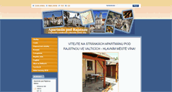 Desktop Screenshot of apartmanpodrajstnou.cz