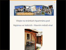 Tablet Screenshot of apartmanpodrajstnou.cz